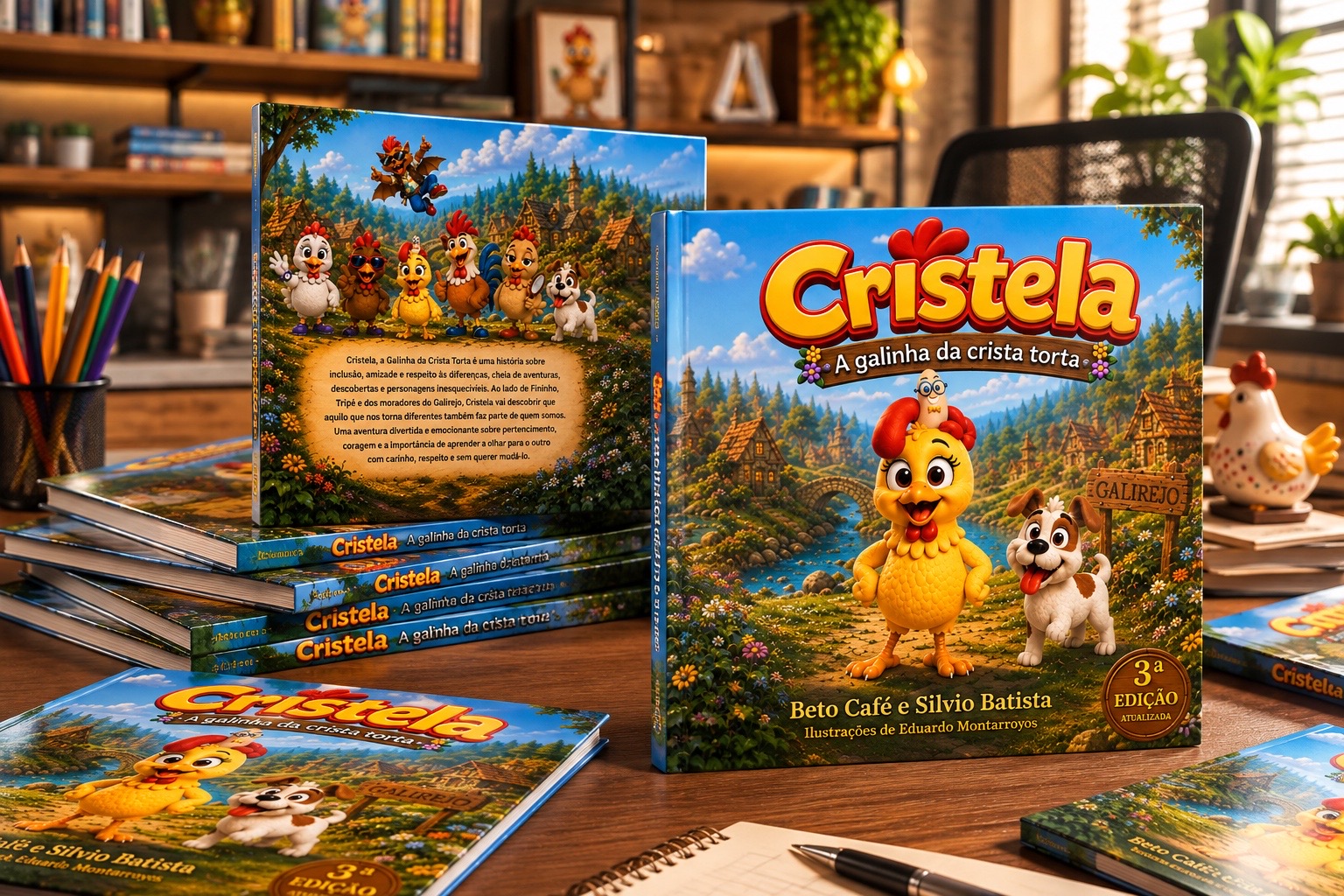 Mockup da terceira edição do livro Cristela